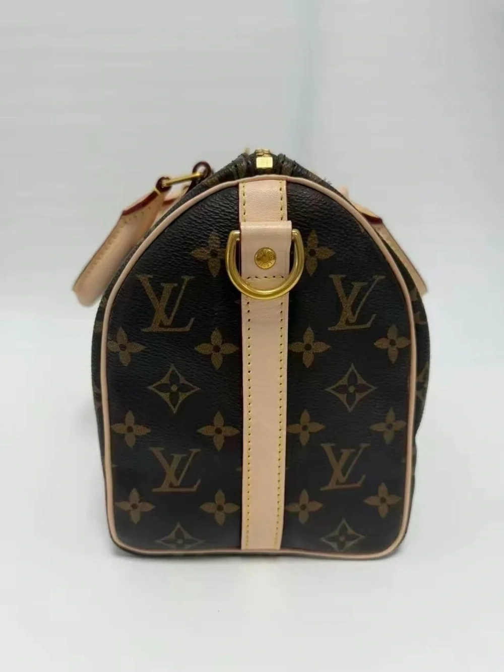 Louis Vuitton Monogram BandoliereCanvas Speedy Bag in Brown and Natural Vachetta